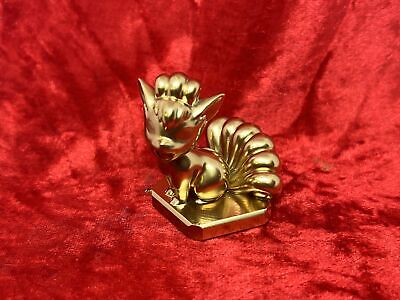 Pokemon #037 Vulpix Figure Gold Statue TCG