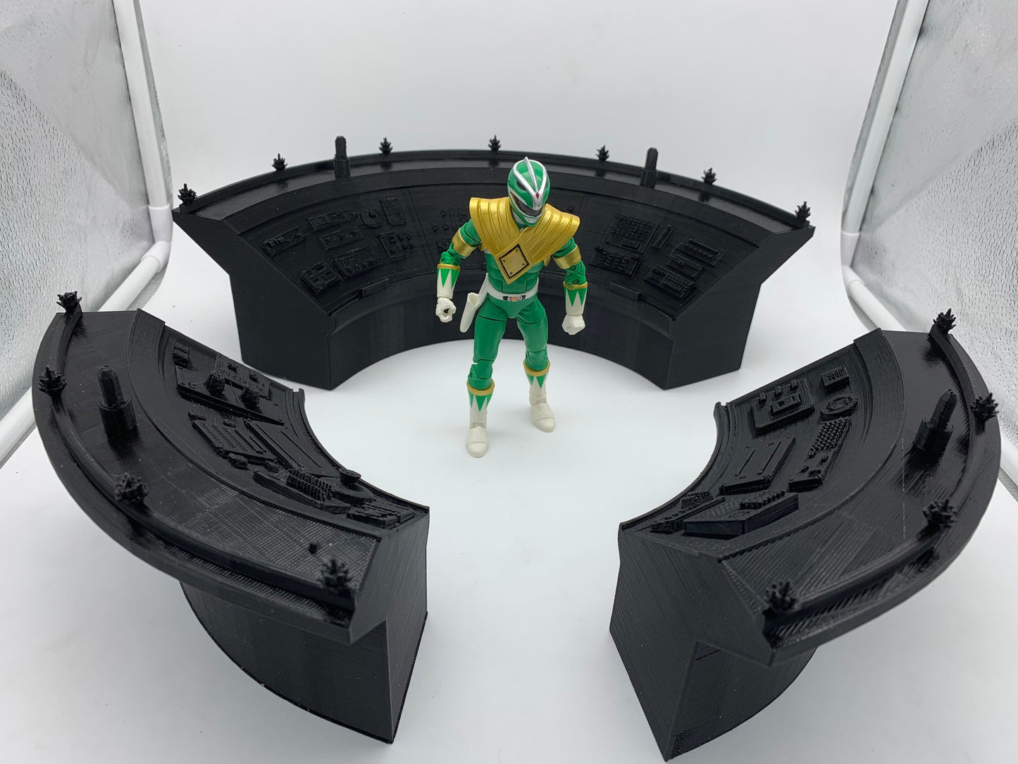 Mighty morphin power rangers lightning scale command centre consoles diorama set