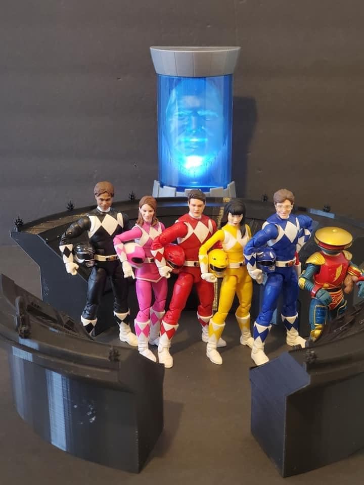 Mighty morphin power rangers lightning scale command centre consoles diorama set