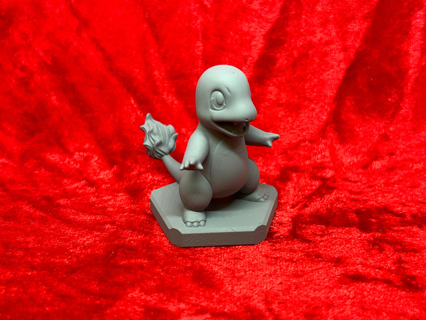 Pokemon #001 Bulbasaur, #004 Charmander, #007 Squirtle, gen 1 starter set figures Grey TCG statues