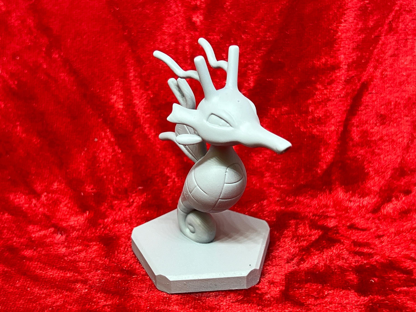 Pokemon #116 Horsea, #117 Seadra and #230 Kingdra Figures Set Grey TCG Statues