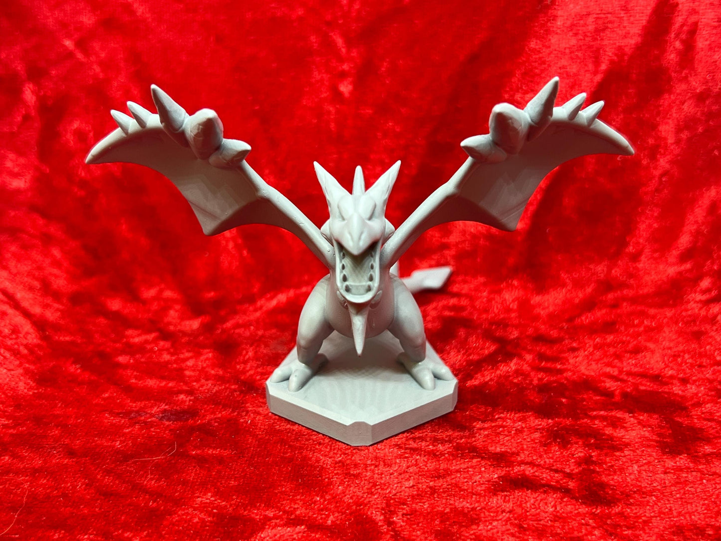 Pokemon #142 Mega Aerodactyl Figure Grey TCG Statue Fossil
