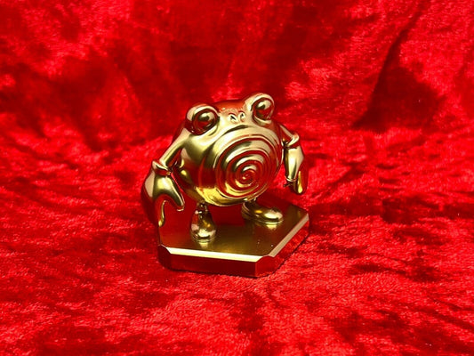 Pokemon #061 Poliwhirl Figure Gold TCG Statue
