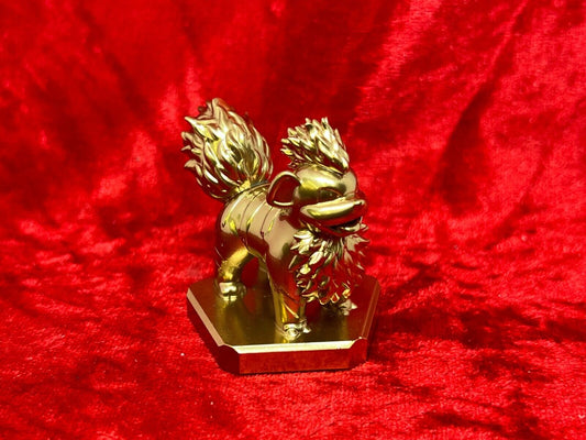 Pokemon #058 Growlithe figure Gold TCG Statue