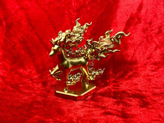 Pokemon #077 Rapidash figure Gold TCG Statue