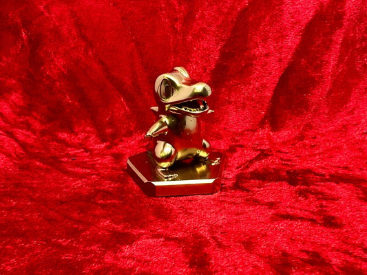Pokemon #158 Totodile figure Gold TCG Statue