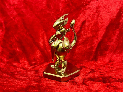 Pokemon #150 Armoured Mewtwo figure Gold TCG Statue