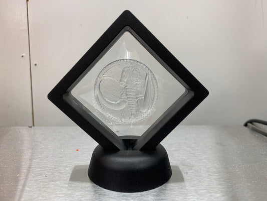 Mighty morphin power rangers Resin cast coin in display case black ranger Mastadon mmpr