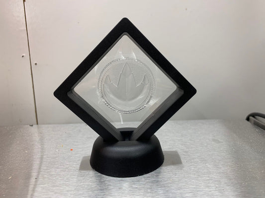 Mighty morphin power rangers Resin cast coin in display case green ranger dragonzord mmpr