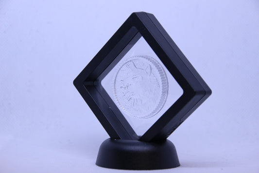 Mighty morphin power rangers Resin cast coin in display case blue ranger Ninja ninjetti wolf mmpr clear