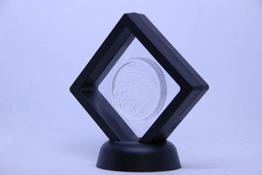 Mighty morphin power rangers Resin cast coin in display case white ranger Ninja ninjetti falcon mmpr clear
