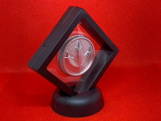 Mighty morphin power rangers Resin cast coin in display case green ranger dragonzord mmpr chrome
