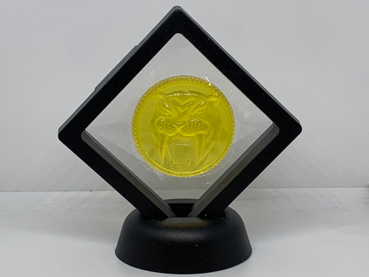 Power Rangers Replica Power Coin Yellow Ranger Sabretooth Tiger Legacy Yellow
