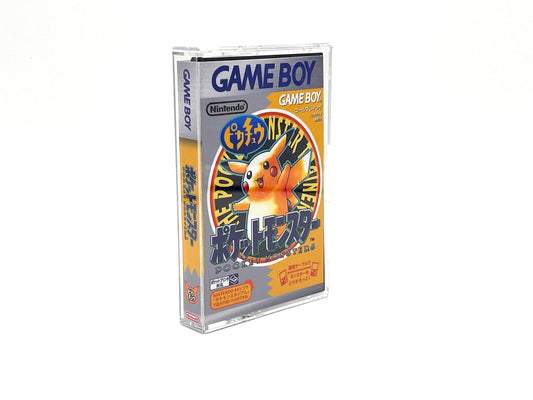 Gameboy game cartridge case Pokemon Yellow Japanese Version