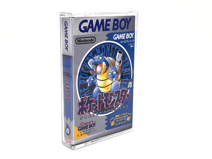 Gameboy game cartridge case Pokemon Blue Japanese Version