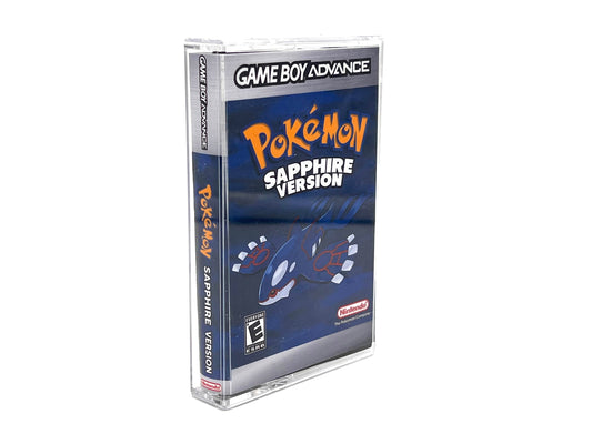 Gameboy Advance game cartridge case Pokemon Sapphire Version