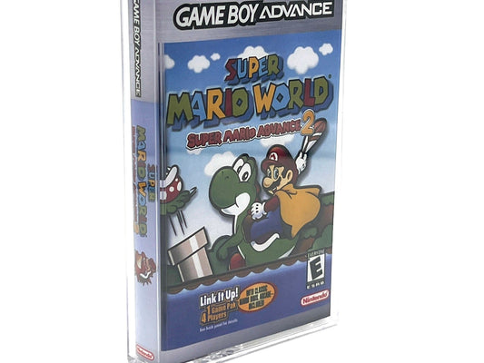 Gameboy Advance game cartridge case Super Mario World Super Mario Advance 2