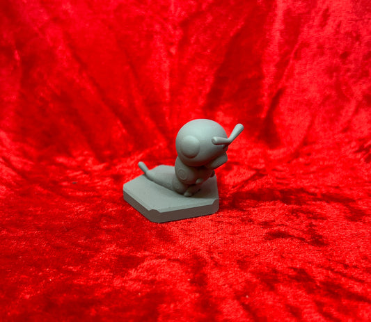 Pokemon #010 Caterpie figure Grey TCG Statue