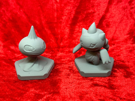 Pokemon #353 Shuppet and #354 Banette figures Set Grey TCG Statues