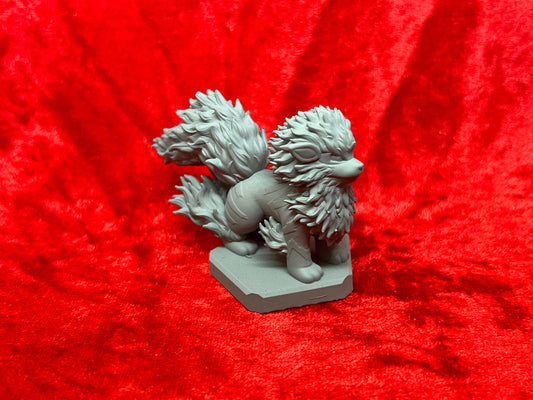 Pokemon #059 Arcanine figure Grey TCG Statue