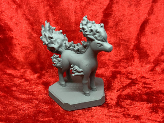 Pokemon #077 Ponyta figure Grey TCG Statue