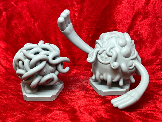 Pokemon #114 Tangela and #465 Tangrowth Figures Set Grey TCG Statues