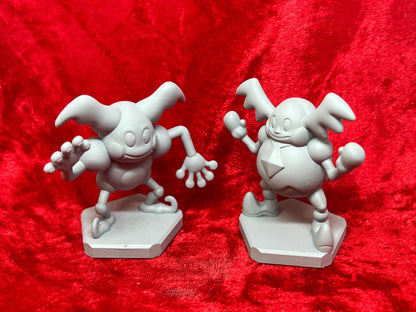 Pokemon #122 Mr Mime and Galarian Mr Mime Set Grey TCG Statues