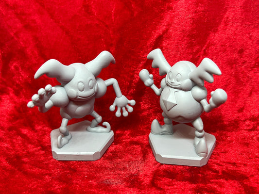 Pokemon #122 Mr Mime and Galarian Mr Mime Set Grey TCG Statues