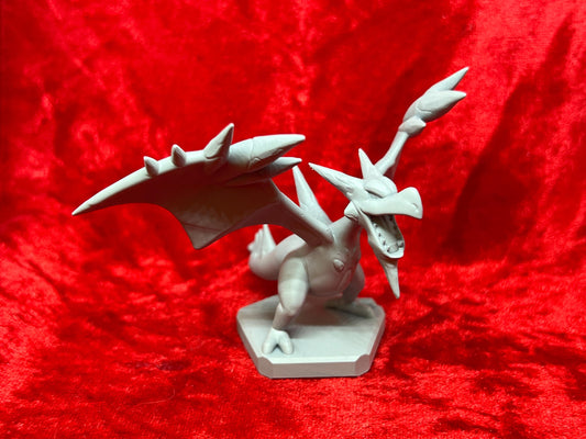 Pokemon #142 Mega Aerodactyl Figure Grey TCG Statue Fossil